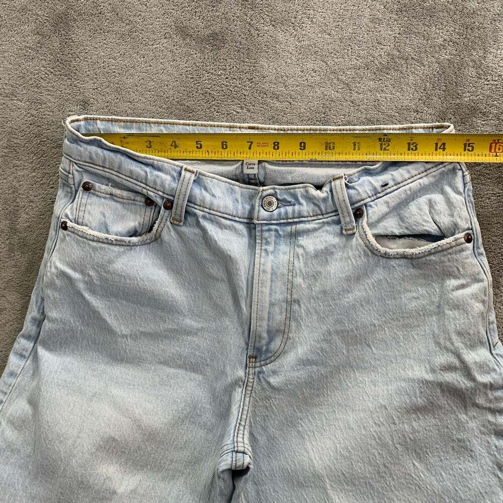 Abercrombie & Fitch The Baggy Low Rise Jeans Women 28 6S Blue Curve Love Denim - Picture 6 of 11